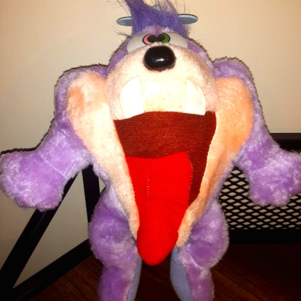 Vintage purple tasmanian devil plush